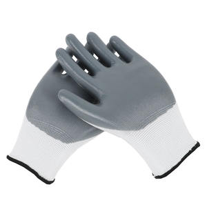 Precio bajo 13g Safe <span class=keywords><strong>White</strong></span> Grey Guantes recubiertos de nitrilo - Product Image 2