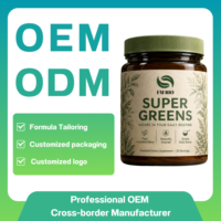 Super Green Superfood Poeder Gemengde Bladgroenten Fruit Groenten Voedingssupplement Poeder voor Groothandel Private Label