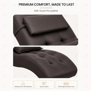 Cama de Belleza Reclinable JOXIN con Ajuste Manual de Piernas, Cojín Grueso y Almohada de Cabeza Extraíble para Programas de Marca Privada OEM - Product Image 4