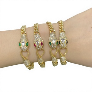 Bracelet en Chaîne Serpent Plaqué Or, Bracelet en Laiton, Bijoux Hip Hop pour Femmes ORIGINAL - Product Image 4