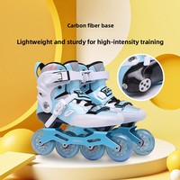 Patins à roulettes en ligne pour filles SQ, en fibre de carbone, à roues plates, pour l'enseignement et la pratique artistique