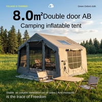 Grandes tentes gonflables d'extérieur imperméables quatre saisons de 8 m² avec pompe manuelle, ouverture rapide pour le camping en plein air