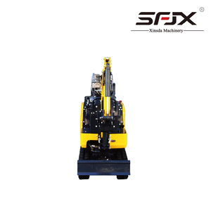 Mini-excavatrice sur chenilles SFJX jaune, équipement de construction hydraulique pour usage extérieur - Product Image 3