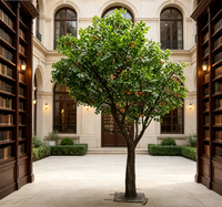 Grand arbre artificiel naturel unique pour décoration intérieure, grand ficus artificiel en forme d'arche, arbre banian vert, plantes durables en fibre de verre