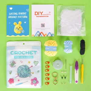 Bohe Crochet Animal Kit cho người mới bắt đầu với video hướng dẫn bông đan sợi chủ đề dễ dàng để làm DIY Craft dễ thương <span class=keywords><strong>Bunny</strong></span> - Product Image 4