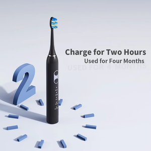<span class=keywords><strong>Brosse</strong></span> à dents électrique sonique rechargeable intelligente 2 minutes, entièrement étanche, étui de voyage, têtes de <span class=keywords><strong>brosse</strong></span> de rechange extra douces - Product Image 3