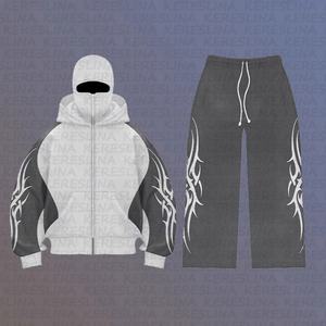 Conjuntos Deportivos Personalizados al por Mayor, Sudaderas con Capucha Transpirables Estampadas, Trajes Deportivos Casuales, Conjuntos de Algodón para Fitness con Bordado - Product Image 2