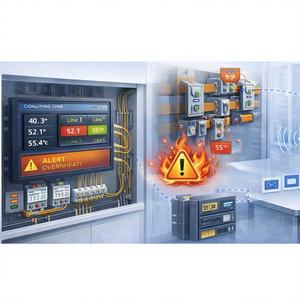 Système de surveillance et d'alerte de la température des barres omnibus du compteur de puissance numérique triphasé 220V - Product Image 1