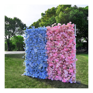 Panneau mural en tissu <span class=keywords><strong>de</strong></span> soie 5D <span class=keywords><strong>de</strong></span> haute qualité, enroulable, rose brûlé, verdure, fleurs, pour la décoration <span class=keywords><strong>de</strong></span> fond <span class=keywords><strong>de</strong></span> mariage - Product Image 6