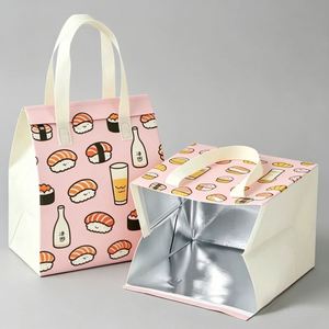Portable <b>Cake</b> Sushi Picnic Delivery Thermal Cooler <b>Carrier</b> Totes Waterproof Non-woven Fast Food Packaging Takeaway Insulated Bag - Product Image 2