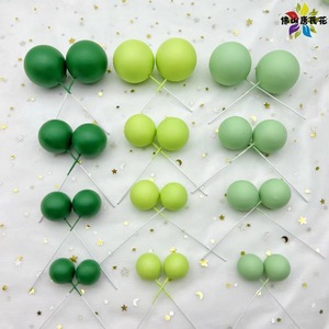 Toppers a sfera opaca nuove palline <span class=keywords><strong>di</strong></span> schiuma palline verdi finte per la decorazione della <span class=keywords><strong>torta</strong></span> happy birthday green topic 20 pz mix color