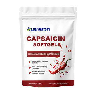 Ausreson OEM Pure Capsaicin Extract Soft Gel Organic Halal Heart Health Supplements <strong>Cayenne</strong> <strong>Pepper</strong> Capsaicin Softgels <strong>Capsules</strong> - Product Image 1