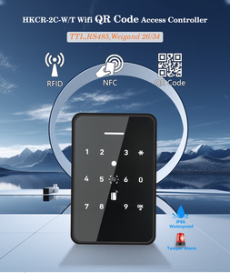 Contrôleur d'accès de porte étanche IP66 avec alarme anti-effraction, lecteur de cartes RFID, IC, NFC, mot de passe, code-barres, code QR dynamique et Wi-Fi - Product Image 3