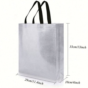 Sac fourre-tout en tissu non tissé réutilisable personnalisé Sac à provisions non tissé de Noël pour cadeau - Product Image 6