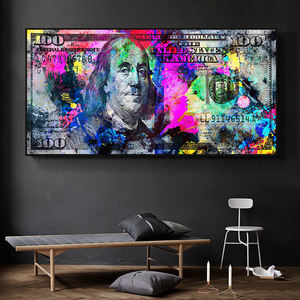 Graffiti Dollars Series peinture colorée sur toile affiche <span class=keywords><strong>scandinave</strong></span> et impressions image d'art mural pour salon décoration de la maison - Product Image 5