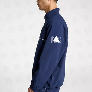 Veste en nylon imperméable pour homme, coupe-vent, à col zippé, personnalisable avec logo imprimé ou brodé, vente en gros - Product Image 3