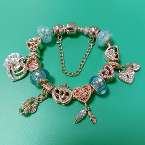 Bracelet à breloques <span class=keywords><strong>noir</strong></span> bracelet couronne ensemble bracelet meilleurs amis avec coeurs - Product Image 2