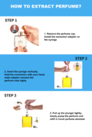 Seringue en plastique de 10ml avec adaptateur d'extraction, outil de recharge de parfum, fournitures de décantation de parfum pour bouteille de parfum vide de voyage