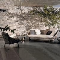 Canapé d'extérieur nordique en osier, mobilier de jardin et de cour, sièges en arc pour balcon d'hôtel, chaises de terrasse pour salon, modèle Chine