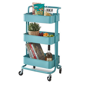 Hot Sell 3 Tier Carbon <span class=keywords><strong>Steel</strong></span> Abs Utility Keuken Opslag Rollende <span class=keywords><strong>Trolley</strong></span> Opbergrek Kar Voor Keuken Kantoor - Product Image 1