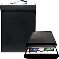 Sac de documents ignifuge personnalisé grande capacité fermetures à glissière en métal Velcro et serrure à combinaison sac de documents ignifuge avec passeport argent comptant