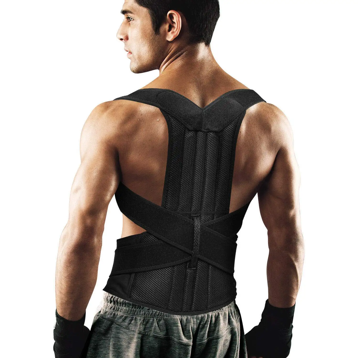 Amazon Sales Posture Corrector Back Lumbar Support Belt Adjustable Back Brace Posture Corrector for Men and Women
