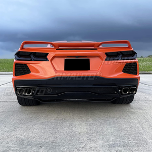 Car Tail Light Cover Shell for Chevrolet Corvette C8 Stingray Z51 Z06 2020-2023 Smoked Black Lampshade <b>Protector</b> Blackout <b>Len</b> - Product Image 4