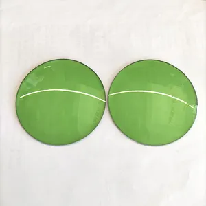 玻璃绿色1.523太阳镜镜片UV400防晒镜片光学镜片批发