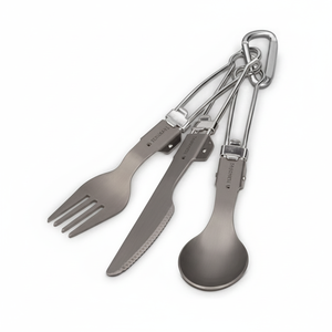 <b>Silver</b> Plated Stainless Steel Cutlery Sets Awesome Vintage Royal Flatware Set With Loop Folding Handle With <b>Key</b> <b>RIng</b> - Product Image 1