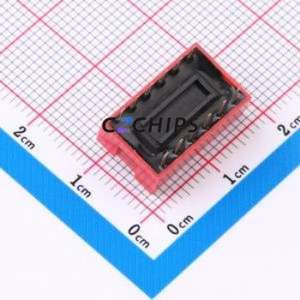 DS-06RP DIP Switch Through hole Component (THT) Switch Flat Toggle, Raised Type Single Pole Single Throw 6 PC Pin - Product Image 2