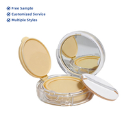 Boîtier cosmétique en plastique orange de 13g avec houppette et miroir pour crème BB, idéal pour l'emballage