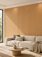 Panneau acoustique moderne en MDF perforé en bois pour hôtel, bureau, auditorium, salon, appartement, bureau à domicile