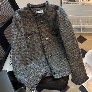 La dernière tendance : veste courte élégante en tricot à col en V pour femmes, idéale pour les soirées, vêtement respirant pour femmes. - Product Image 2
