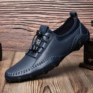 Scarpe bianche casual e comode da uomo, scarpe slip-on <span class=keywords><strong>con</strong></span> suole morbide ed elastiche, scarpe da guida. - Product Image 4