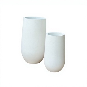 Juego de 3 Macetas de Fibra de Hormigón para Jardín, en Diferentes Tamaños, para Decoración del Hogar y Paisajismo - Product Image 3