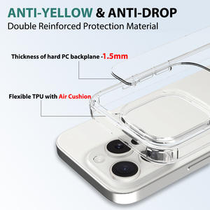 Funda transparente de 1,5 MM para Xiaomi 15Ultra 14T 13 12C Pro resistente a los arañazos, Fundas protectoras antiamarillas para teléfono móvil para Redmi Note14 - Product Image 4