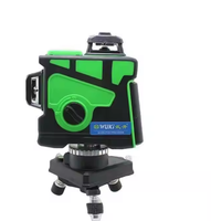 Niveau laser mural 3D tout-en-un 12/16 lignes, auto-nivelant 360°, vert, rotatif, pour bricolage, garantie 1 an