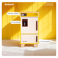 Jouet de cuisine miniature en bois Muwantu pour enfants, réfrigérateur de jeu pour tout-petits, jeu de rôle