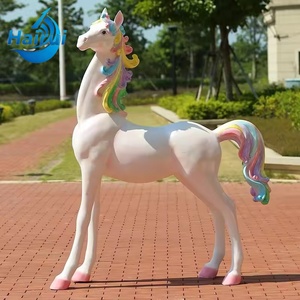 Dış Mekan Büyük Fiberglas At Heykeli Çizgi Film Karakteri Büyük Heykel Modern Sanat - Product Image 3