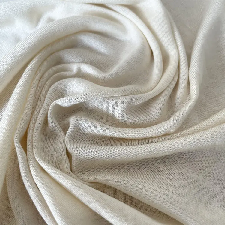 100% mulberry silk jersey knit silk knitted fabric for single round knitting fabric