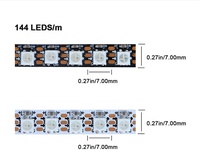 Bande lumineuse LED intelligente à pixels WS2812B ODM/OEM DC5V 144 LED/m, bande lumineuse LED RGB adressable WS2812 avec PCB de 7,5 mm, 10 mm, 12 mm