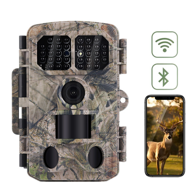 T680W IP66 Waterproof Outdoor Trail Camera CMOS 130 Wide Angle 4K 30FPS 100m Range WiFi for Infrared Wildlife Monitoring