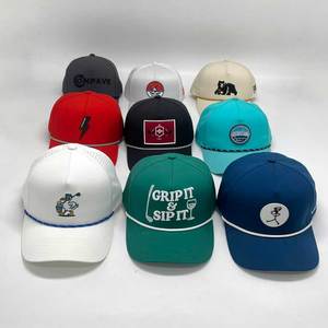Casquette de sport en polyester imperméable à 5 panneaux avec logo personnalisé, perforations découpées au laser, style Dad Hat, avec corde, pour <span class=keywords><strong>le</strong></span> <span class=keywords><strong>golf</strong></span> et <span class=keywords><strong>le</strong></span> baseball - Product Image 5