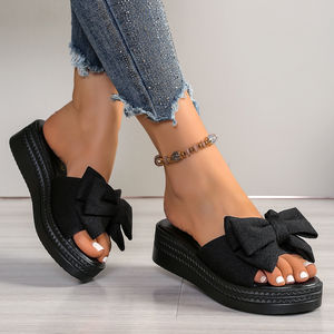 Nouvelles sandales compensées à plateforme pour femme, motif floral, grande taille, collection été 2025 - Product Image 2