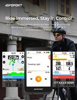 Ordinateur de vélo étanche BiNavi, positionnement par GNSS à cinq satellites, fonction de cyclisme en groupe, compteur de vitesse pour les longues distances