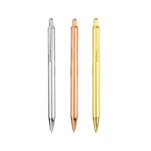 Customizable Metal Ballpoint <b>Pen</b> <b>Gold</b> Silver Rose <b>Gold</b> Press Model Silk Screen Printing Promotional Gift Advertising Signature - Product Image 4
