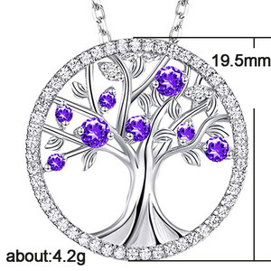 Pendentif arbre <span class=keywords><strong>de</strong></span> vie zircon coloré arbre <span class=keywords><strong>de</strong></span> <span class=keywords><strong>sagesse</strong></span> ornement <span class=keywords><strong>de</strong></span> collier <span class=keywords><strong>dame</strong></span> - Product Image 6