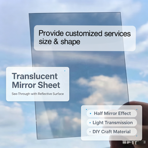 Two Way <b>Mirror</b> Acrylic Sheet Semi Transparent One Way See Through Infinity <b>Mirror</b> <b>Panel</b> Custom Size Wholesale - Product Image 2