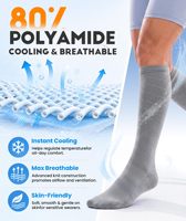 Chaussettes de compression montantes respirantes à compression graduée de 15 à 20 mmHg pour l'entraînement sportif, les voyages et le quotidien