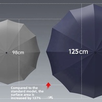 Parapluie pliant pour homme extra-large, renforcé et épaissi, résistant aux fortes pluies ; Parapluie manuel surdimensionné pour deux personnes